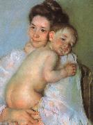 Mary Cassatt Mother Berthe Holding her Baby Sweden oil painting artist